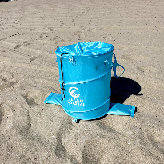 Clean Coastal BeachBin beach setup and use demonstration
